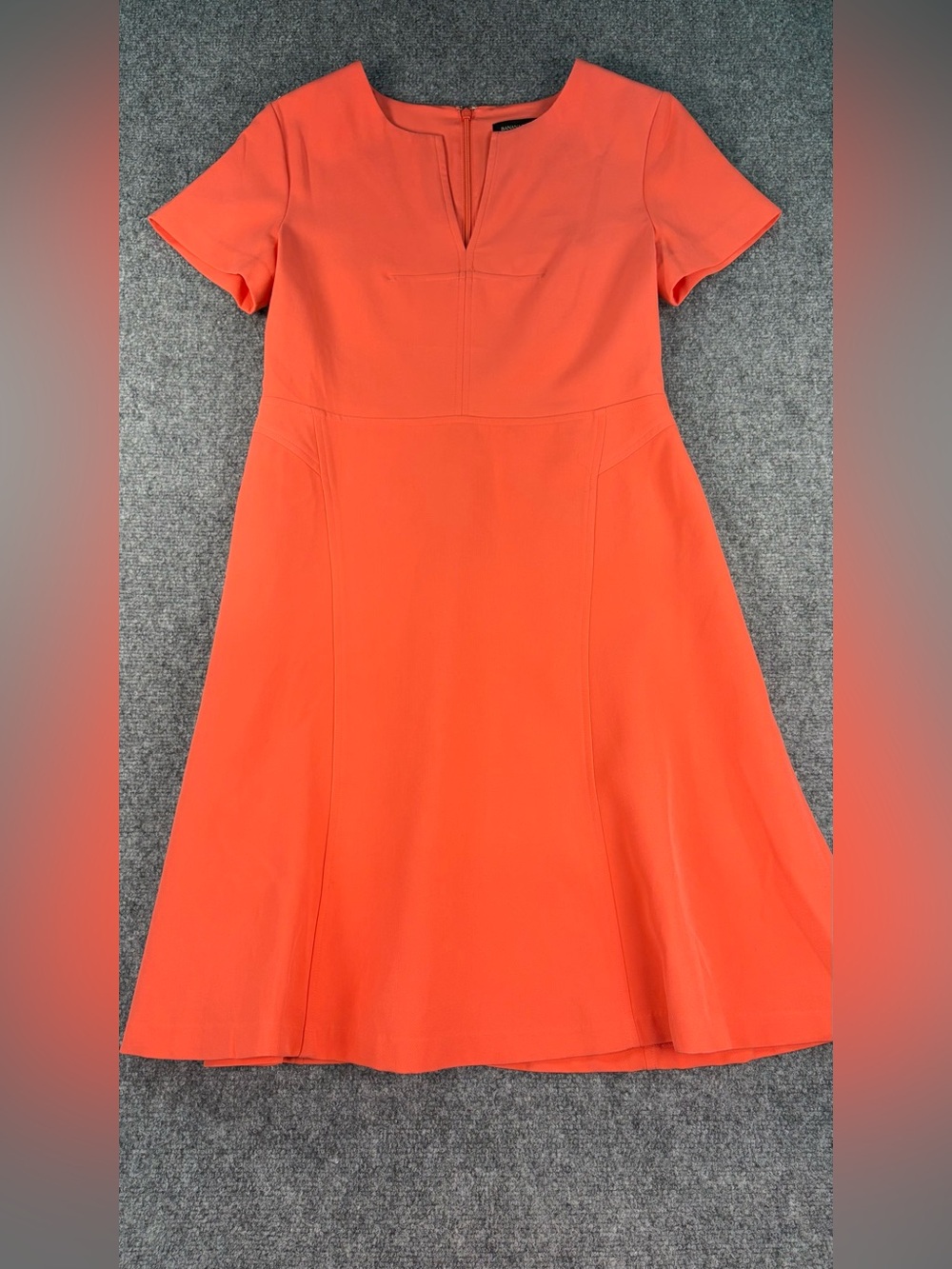 Banana Republic Fire Coral Fit-and-Flare Mini Dress